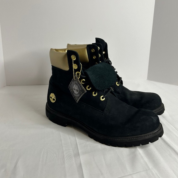 Timberland Other - RARE Timberland Limited Edition Black & Gold 6" Nubuck Boots Men’s Size 10.5